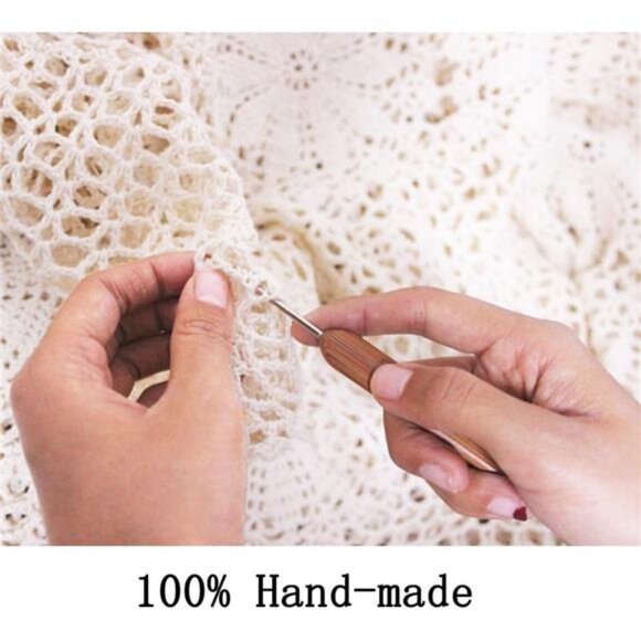 Cotton Handmade Crochet Lace Table Runner Rectangle Coffee Table Dresser Decor - Picture 5 of 6